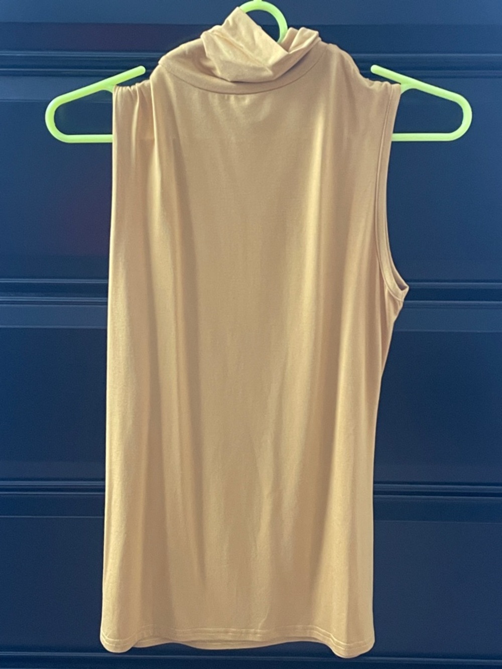 Sleeveless Turtleneck Top in yellow